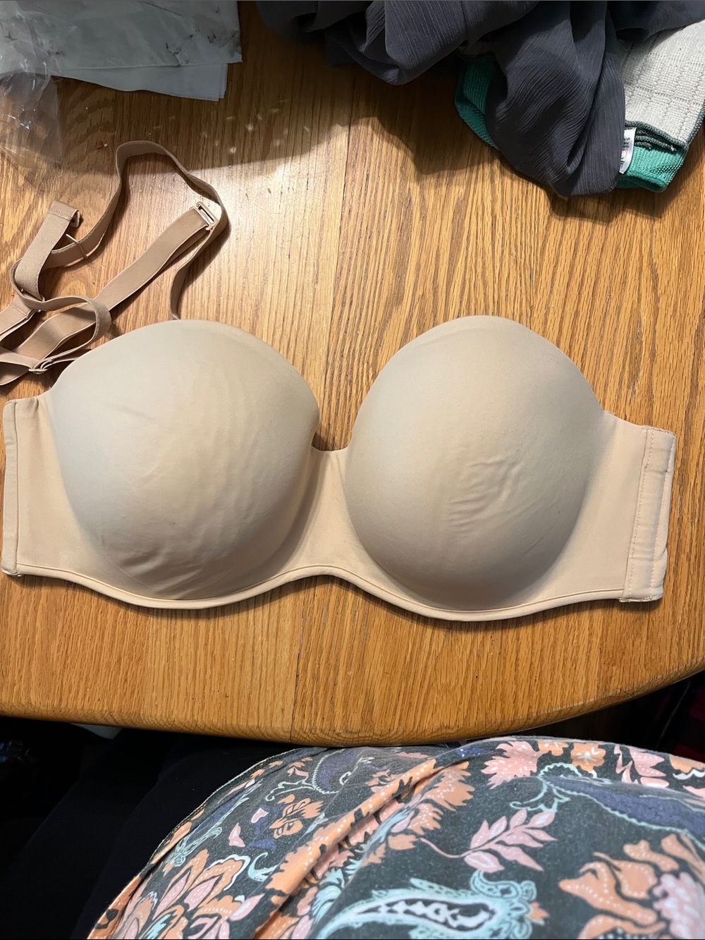 Cacique nude strapless bra